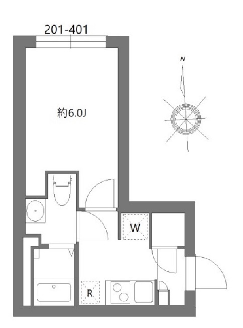シティウォーク品川中延 0201の間取り図